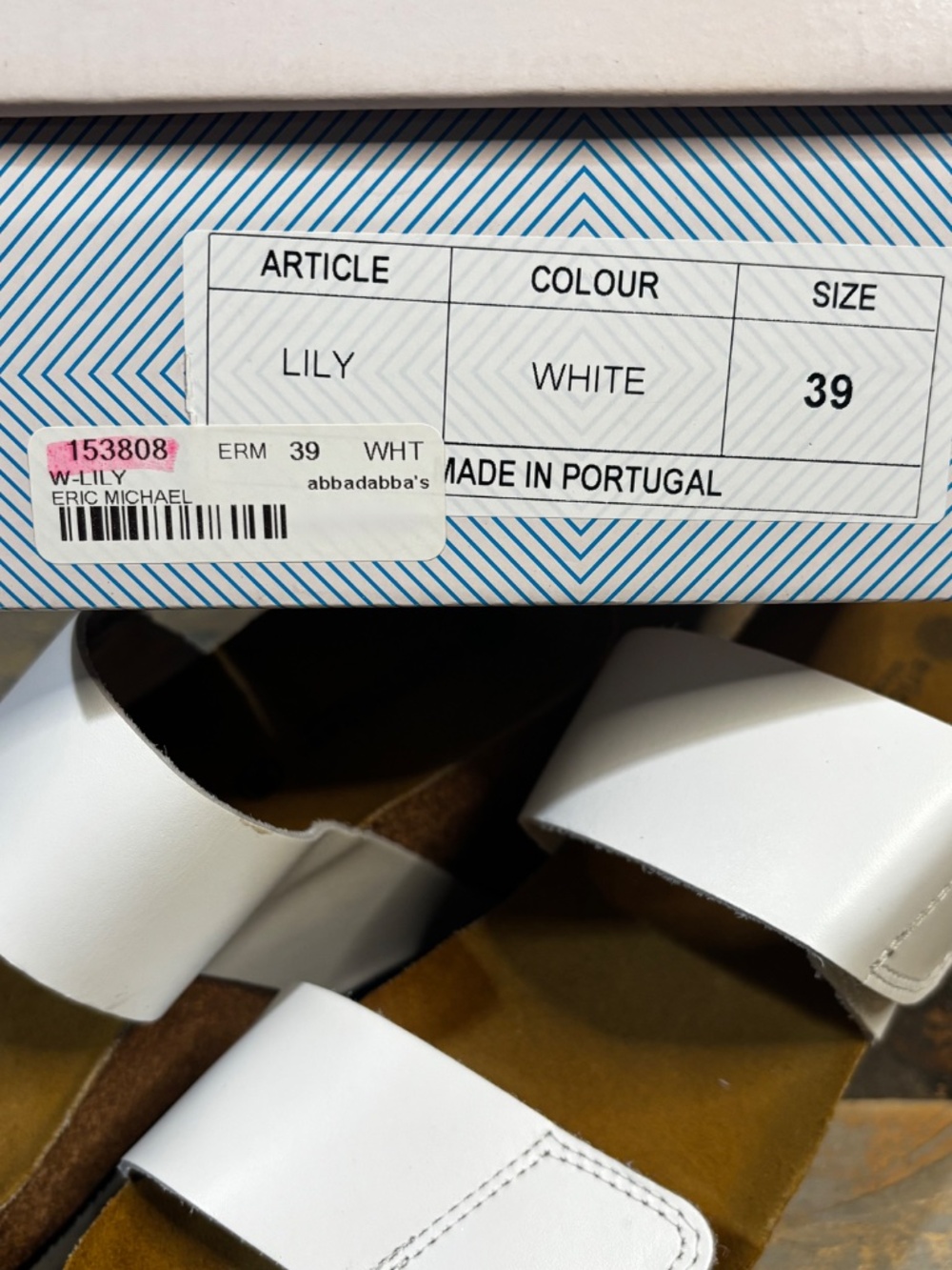 NWOT [Eric Michael] White Cork Platform < Lily > Wedge Sandal | 39 · 8.5 - 9 - Picture 10 of 13